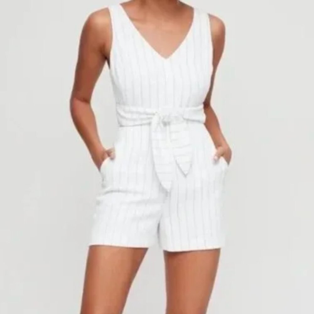 Aritzia Wilfred Stripe Écoulement Romper Size 2